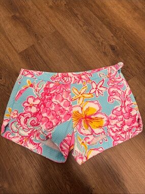 Lilly Pulitzer Pink Floral & Aqua Women’s Shorts